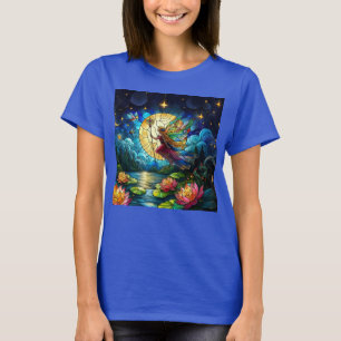 Buntglas Mondlicht Flug Fee T-Shirt