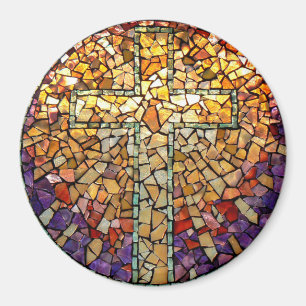 Buntglas-Mosaik-Magnet "Kreuz " Magnet