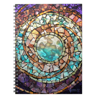 Buntglas-Mosaik-Notizbuch "Wasser-Planet " Notizblock