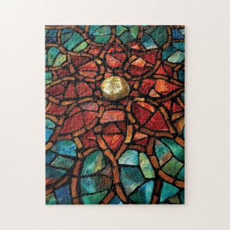 Buntglas-Mosaik-Puzzlespiel "Lotus "