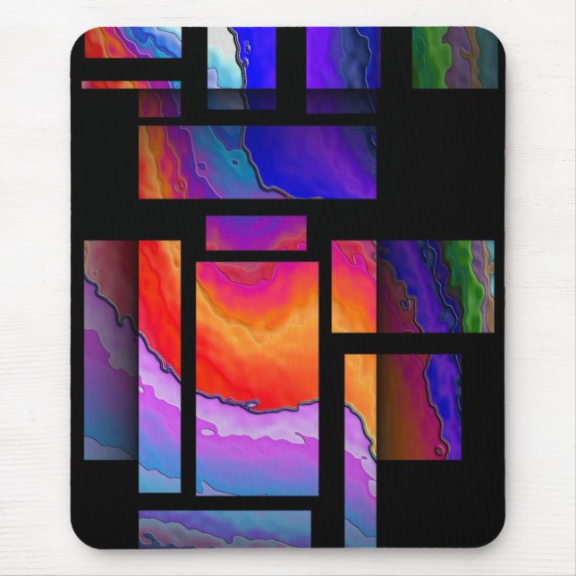 Buntglas Mousepad (Vorne)