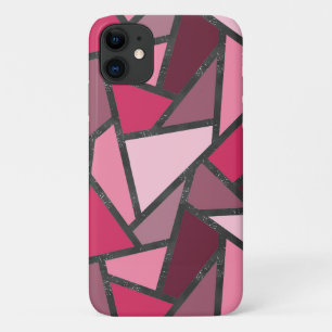 Buntglas-Muster in Rosa-Tönen Case-Mate iPhone Hülle