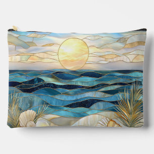 Buntglas-Ozean-Sonnenuntergangs-Accessoire-Tasche Zubehörtasche
