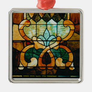 Buntglas-Rebe Silbernes Ornament