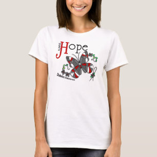 Buntglas-Schmetterlings-Diabetes T-Shirt