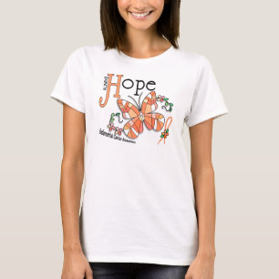 Buntglas-Schmetterlings-Endometrial Krebs T-Shirt