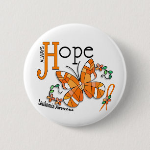 Buntglas-Schmetterlings-Leukämie Button