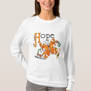 Buntglas-Schmetterlings-Leukämie T-Shirt