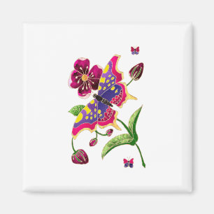 Buntglas-Schmetterlings-Magnet Magnet