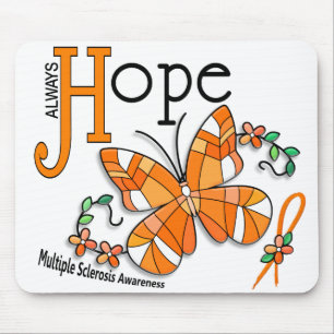 Buntglas-Schmetterlings-multiple Sklerose Mousepad