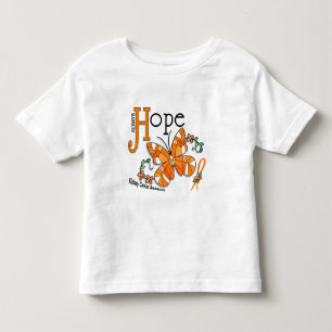 Buntglas-Schmetterlings-Nieren-Krebs Kleinkind T-shirt