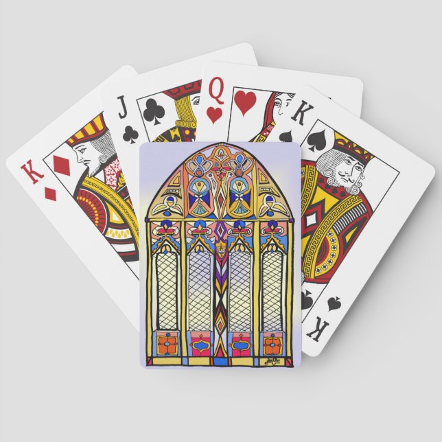 Buntglas-Spielkarten Spielkarten (Rückseite)