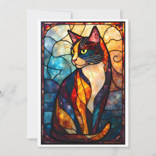 Buntglas-Stil Charmantes Calico Karte