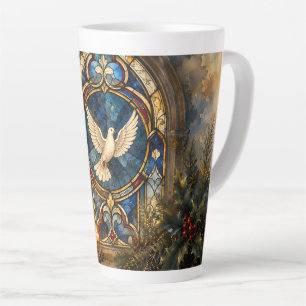 Buntglas-Tauben-Weihnachtsfenster Milchtasse
