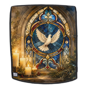 Buntglas-Tauben-Weihnachtsfenster Rucksack
