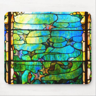 Buntglas Tiffany-Fenster Seestern Meer Mousepad