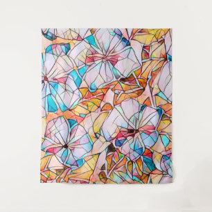 Buntglas-Veilchen Wandteppich