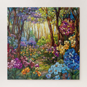 Buntglas-Wald-Puzzle