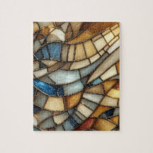 Buntglas-Wellen-Puzzle