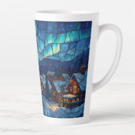 Buntglas-Winterdorf Milchtasse