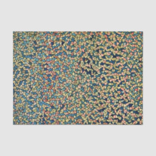 Buntglasart-Mosaikkunst im Blau und im Rosa Seidenpapier