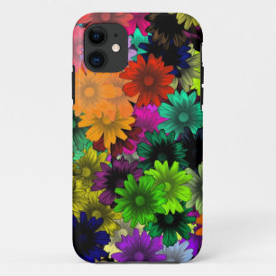 Buntglasblumen iPhone 11 Hülle