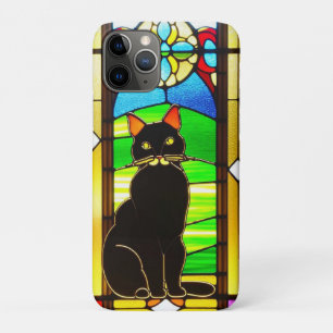 Buntglasdesign mit Katze Case-Mate iPhone Hülle