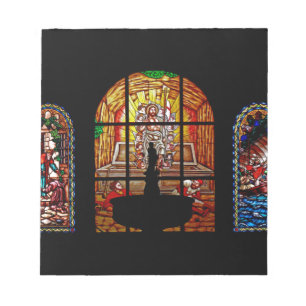 Buntglasjesus Notizblock