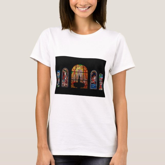 Buntglasjesus T-Shirt (Vorderseite)