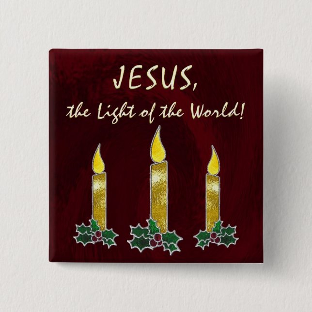 Buntglaskerzen Button (Vorderseite)