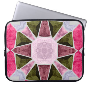 Buntglasmosaik, nahtloser Hintergrundquadrat, ein Laptopschutzhülle