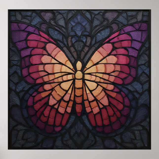 BuntglasSchmetterling Poster (Vorne)