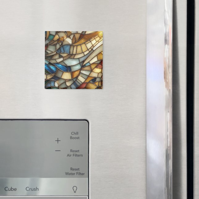 Buntglaswellen Magnet (In Situ (Kühlschrank))