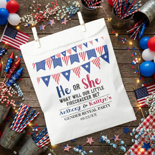 Bunting-Flaggen 4. Juli Geschlecht Enthüllungsfeie Geschenktütchen