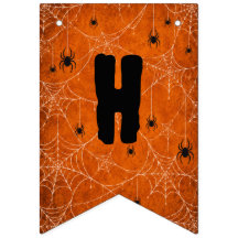 Bunting of Happy Halloween Spooky Spider Webs Oran