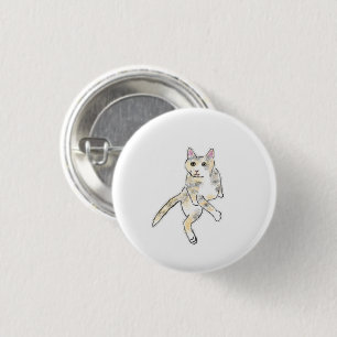Buntkatzen-Pflege-Stift Haustiergeschenk Button