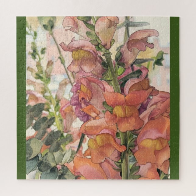 Buntstift-Blumenillustration in Pastellfarben (Vertikal)
