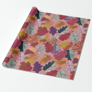 Buntstift Herbstlaub-Wrap-Papier Geschenkpapier