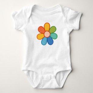 Buntstift Pastell süß farbenfroh Blüte Baby Strampler