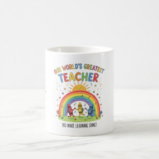 Buntstift-Sonne Weltbester Lehrer Kaffeetasse