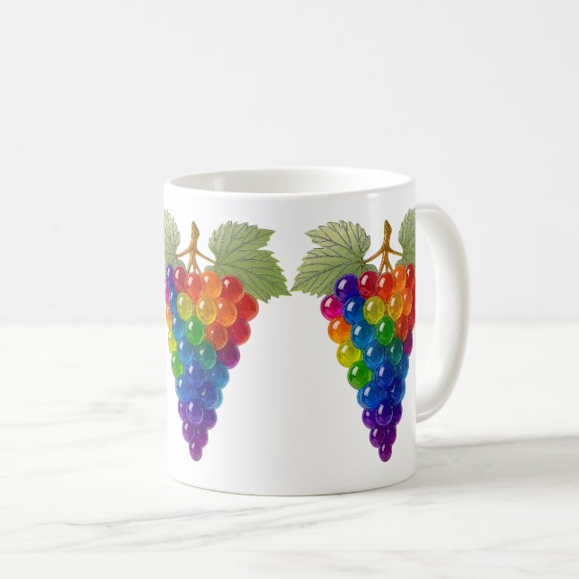 Buntweintrauben Kaffeetasse (VorderseiteRechts)