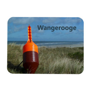 Buoge auf Sanddünen, Strand, Nordsee, Wangerooge Magnet
