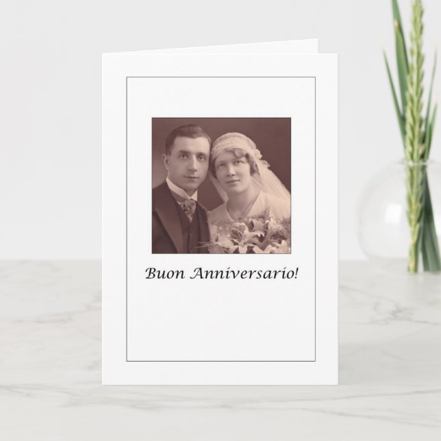 Buon Anniversario - glücklicher Jahrestag in Karte (Vorderseite)