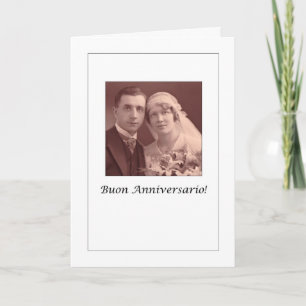 Buon Anniversario - glücklicher Jahrestag in Karte