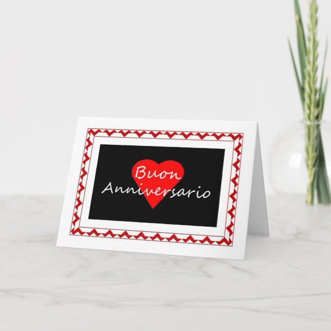 Buon Anniversario - glücklicher Jahrestag in Karte (Vorderseite)