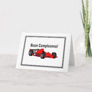 Buon Compleanno Auto da corsa Karte