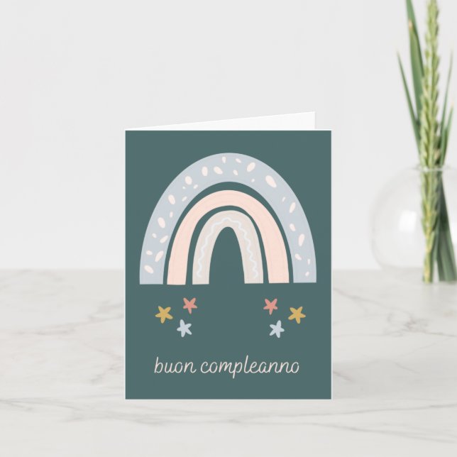 Buon compleanno carte d'anniversaire italienne arc (Devant)