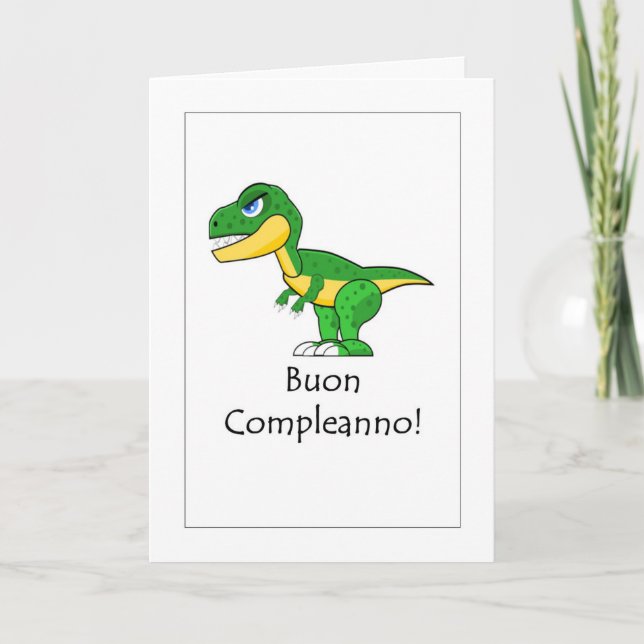 Buon Compleanno - Happy Birthday in Italian Card Karte (Vorderseite)