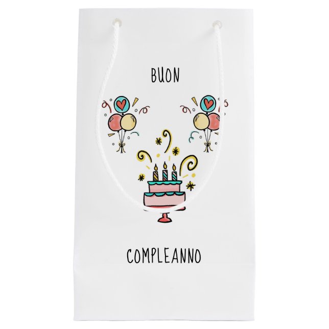 Buon Compleanno | Happy Birthday Kleine Geschenktüte (Vorderseite)