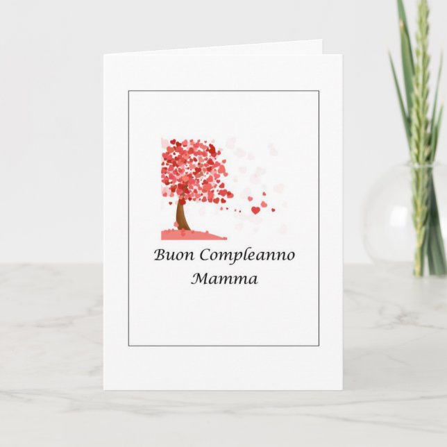 Buon Compleanno Mamma - Italiener Karte (Vorderseite)